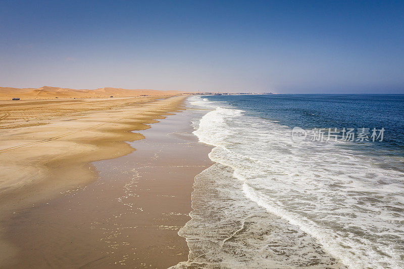 纳米比亚Langstrand Swakopmund海和Sand Walvis湾